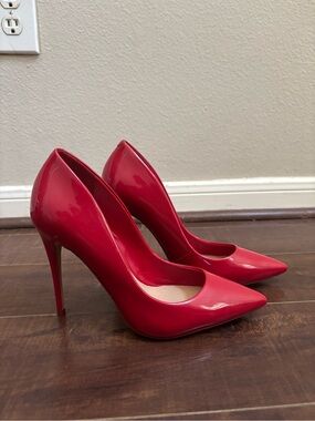 Aldo Red Patent Pointed Stiletto Pumps